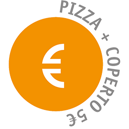 pizze piu coperto 5 euro